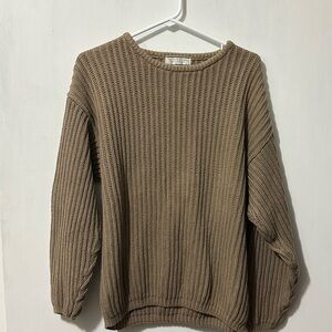 Vintage kettle creek clothing co. Cozy Brown Knit Sweater 100% cotton size small